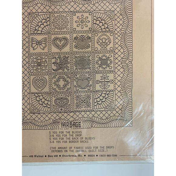 The Osage County Quilt Factory Whitework Pattern 1986 As You Go Robertson - Picture 2 of 4